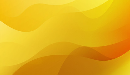 Abstract Background With Dynamic Wave Effect. Design For Cover Page, Poster, Banner Of Websites. Vector Illustration with Gold Color Gradient.