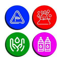 Set of rain icons such as Wind, Shower, Water, Ink , rain