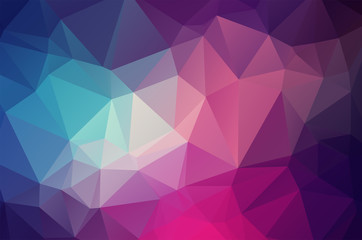 Colorful Multicolor Low poly crystal background. Polygon design pattern. colorful Low poly vector illustration, low polygon background.