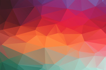 Colorful Multicolor Low poly crystal background. Polygon design pattern. colorful Low poly vector illustration, low polygon background.