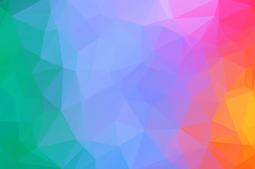 Colorful Multicolor Low poly crystal background. Polygon design pattern. colorful Low poly vector illustration, low polygon background.