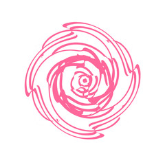 Abstract twisted design element. Speed motion dymanic effect. Radial shape.