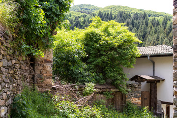 Fototapeta na wymiar Nineteenth century houses at Village of Kosovo, Bulgaria