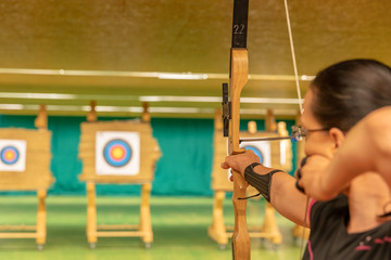 Archery as a sport discipline run in the hall and in the nature. Competition for the best shot an...