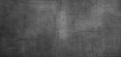 Grey grunge rough textured concrete stone wall wide banner background