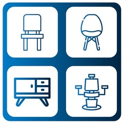 Set of couch icons such as Chair, Furniture , couch