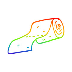 rainbow gradient line drawing cartoon toilet roll