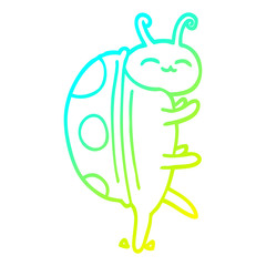 cold gradient line drawing cartoon cute bug