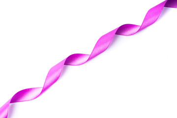 isolated pink ribbon on white background