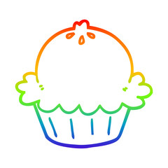 rainbow gradient line drawing cute cartoon pie