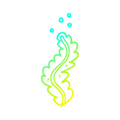 cold gradient line drawing cartoon seaweed
