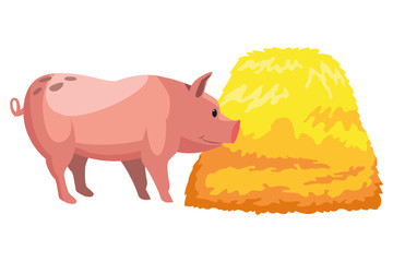 farm, animals and farmer cartoon