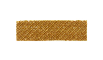 stacked chocolate wafers isolated on a white background