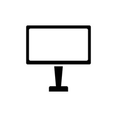 Monitor icon. Computer display symbol