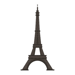 Eiffel tower paris monument isolated vector illustration