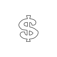 Dollar icon. Money currency button