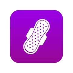 Sanitary napkin icon digital purple for any design isolated on white vector illustration