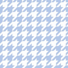 Hounds tooth seamless blue vector pattern. Tweed fashion tile background with retro tartan woven for desktop wallpaper or website design.