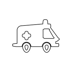 Ambulance icon. Medical truck Symbol. Patient transport sign