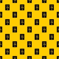 Passport pattern seamless vector repeat geometric yellow for any design
