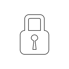 Lock icon. Privacy isolate symbol