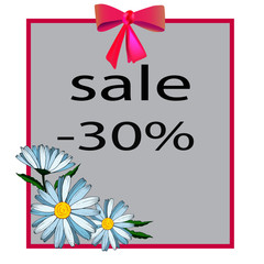 card sale with flower elements