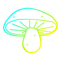 cold gradient line drawing cartoon mushroom