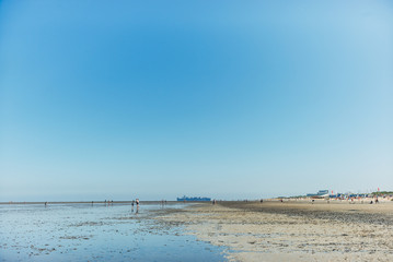 Strand am Nordsee-Wattenmeer in Cuxhaven-Duhnen