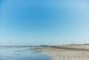 Strand am Nordsee-Wattenmeer in Cuxhaven-Duhnen