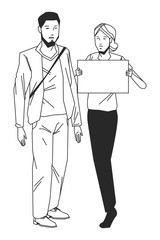 socil ctivity public protest blck white