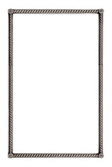 Golden frame for paintings, mirrors or photo isolated on white background