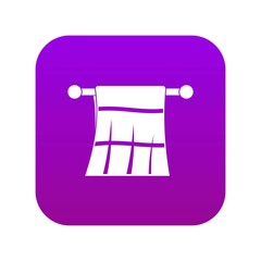 Towel on a hanger icon digital purple for any design isolated on white vector illustration