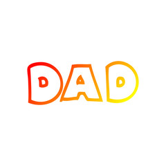 warm gradient line drawing  cartoon word dad