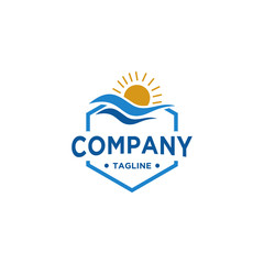 Sea and Sun logo design