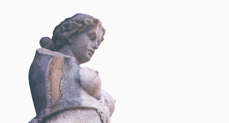 Fototapeta na wymiar Ancient statue of goddess of love in Greek mythology, Aphrodite (Venus in Roman mythology)