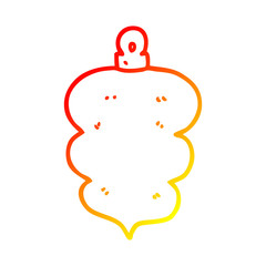 warm gradient line drawing cartoon christmas bauble