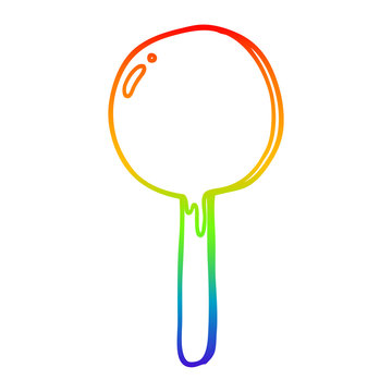 recommend clip art: rainbow gradient line drawing cartoon lollipop
