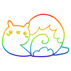 rainbow gradient line drawing cute cartoon snail