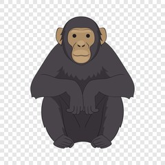 Chimpanzee icon. Cartoon illustration of chimpanzee vector icon for web