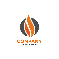 Flame Logo design simple minimalist style