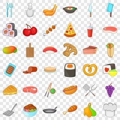 Mitten icons set. Cartoon style of 36 mitten vector icons for web for any design