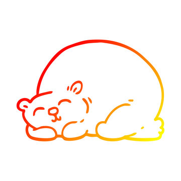 recommend clip art: warm gradient line drawing cartoon content bear sleeping