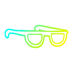 Fototapeta premium cold gradient line drawing cartoon sunglasses