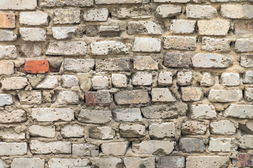 white textured old brick wall