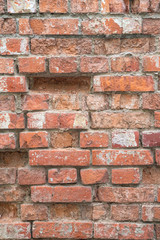 old textured red brick grunge wall