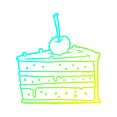 cold gradient line drawing tasty chocolate cake