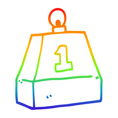 rainbow gradient line drawing cartoon one ton