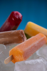 Natural fruit ice lollipops