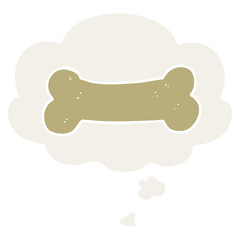 cartoon illustration drawing and thought bubble in retro style