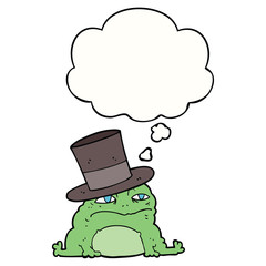 cartoon rich toad and thought bubble